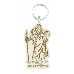 Brelok drewniany - Św....