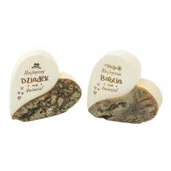  Serce z korą - Najlepszy Dziadek na świecie - 7 cm