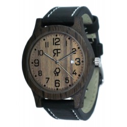  Zegarek drewniany Realforest Classic Czarny DĄB-Orzech Amerykański