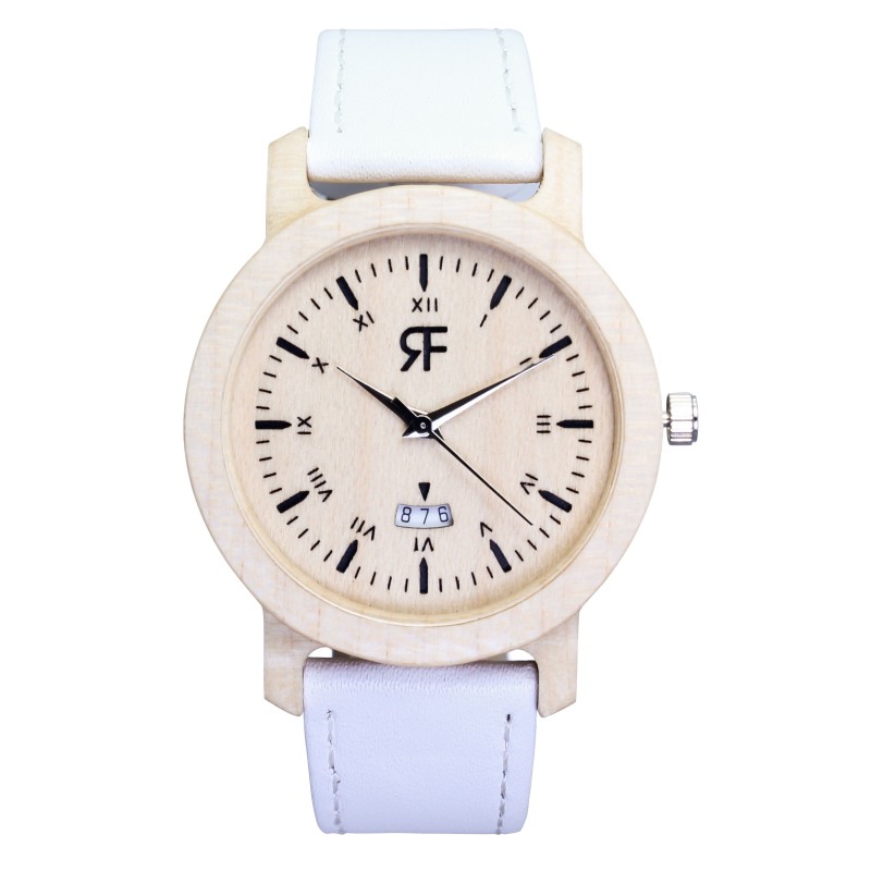  Drewniany zegarek REALFOREST MINI - Klon