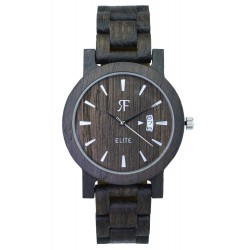  Zegarek drewniany RF ELITE - Czarny DĄB - drewniana bransoleta